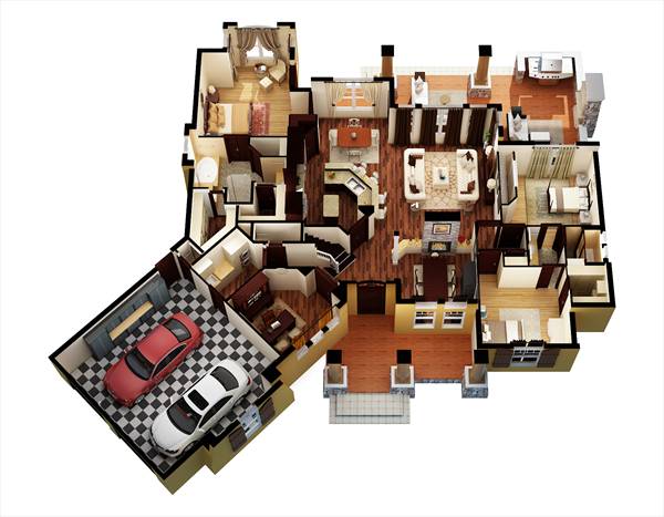 3D Rendering image of L'Attesa di Vita House Plan